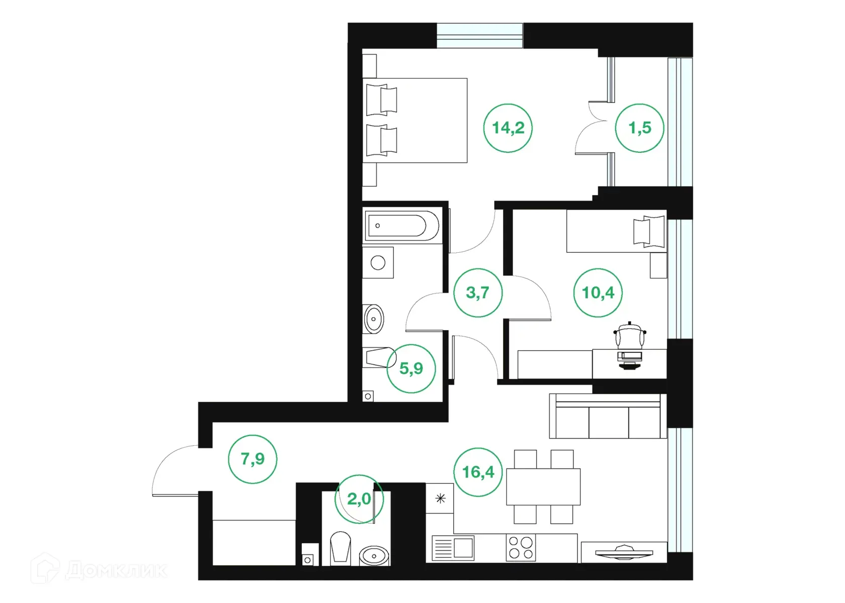 Фото квартиры в ЖК "Greenwich" (Гринвич)