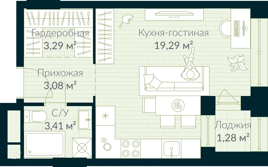 Фото квартиры в ЖК URMAN Сity (Урман Сити)