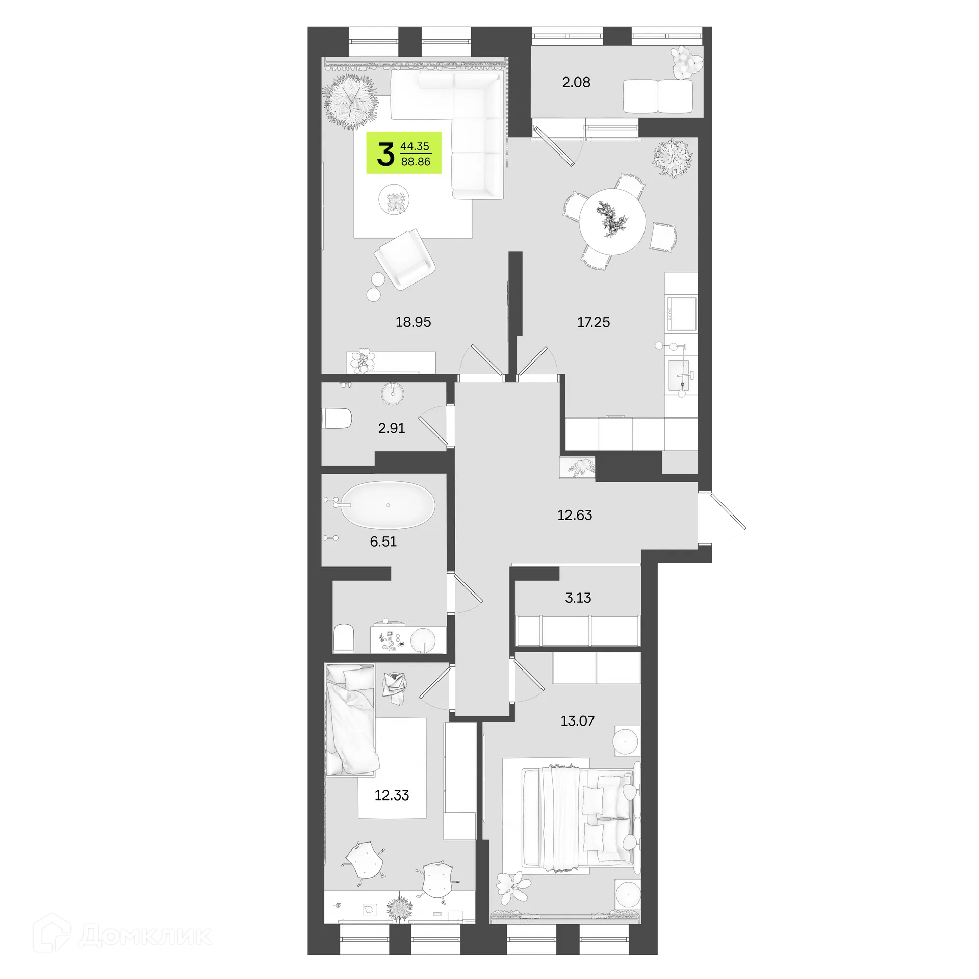 Фото квартиры в ЖК Новый Фамильный