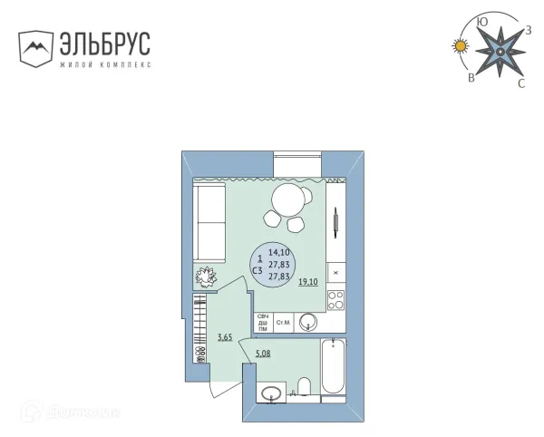 Квартира в ЖК Эльбрус