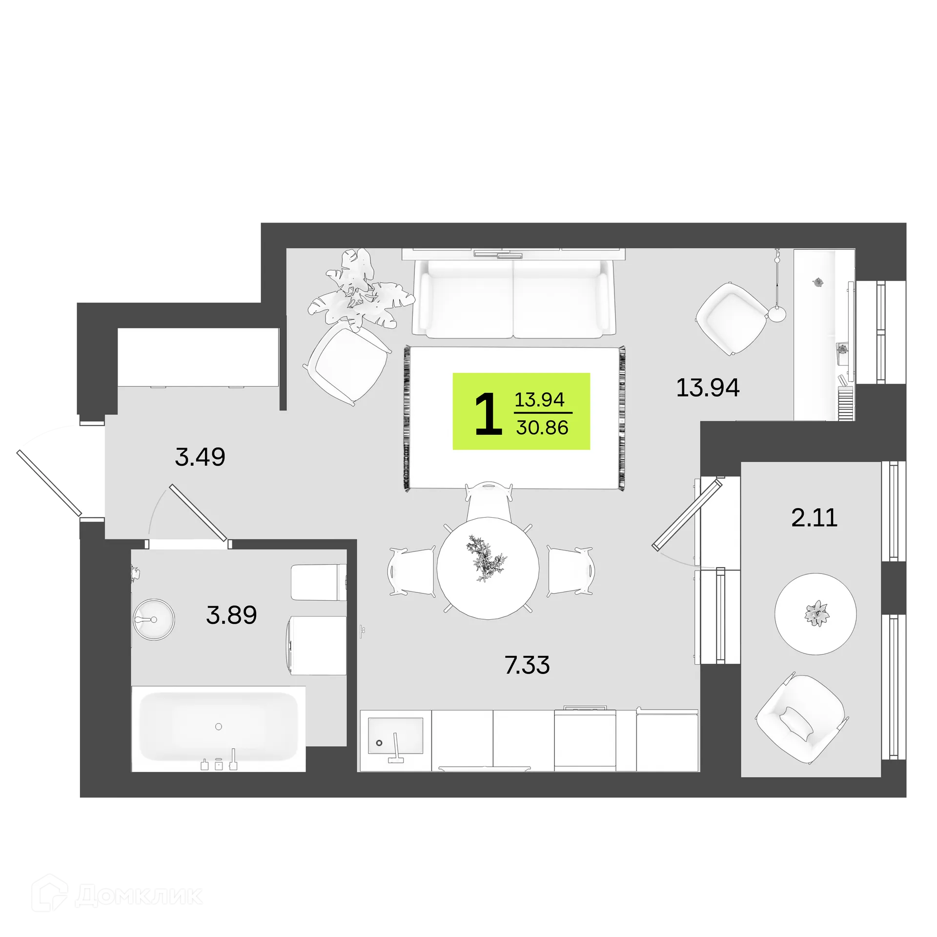 Фото квартиры в ЖК Новый Фамильный