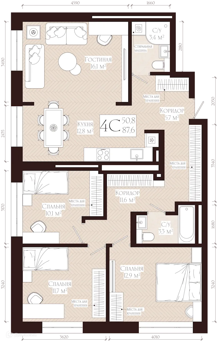 Фото квартиры в ЖК Никольская collection (колекшн)