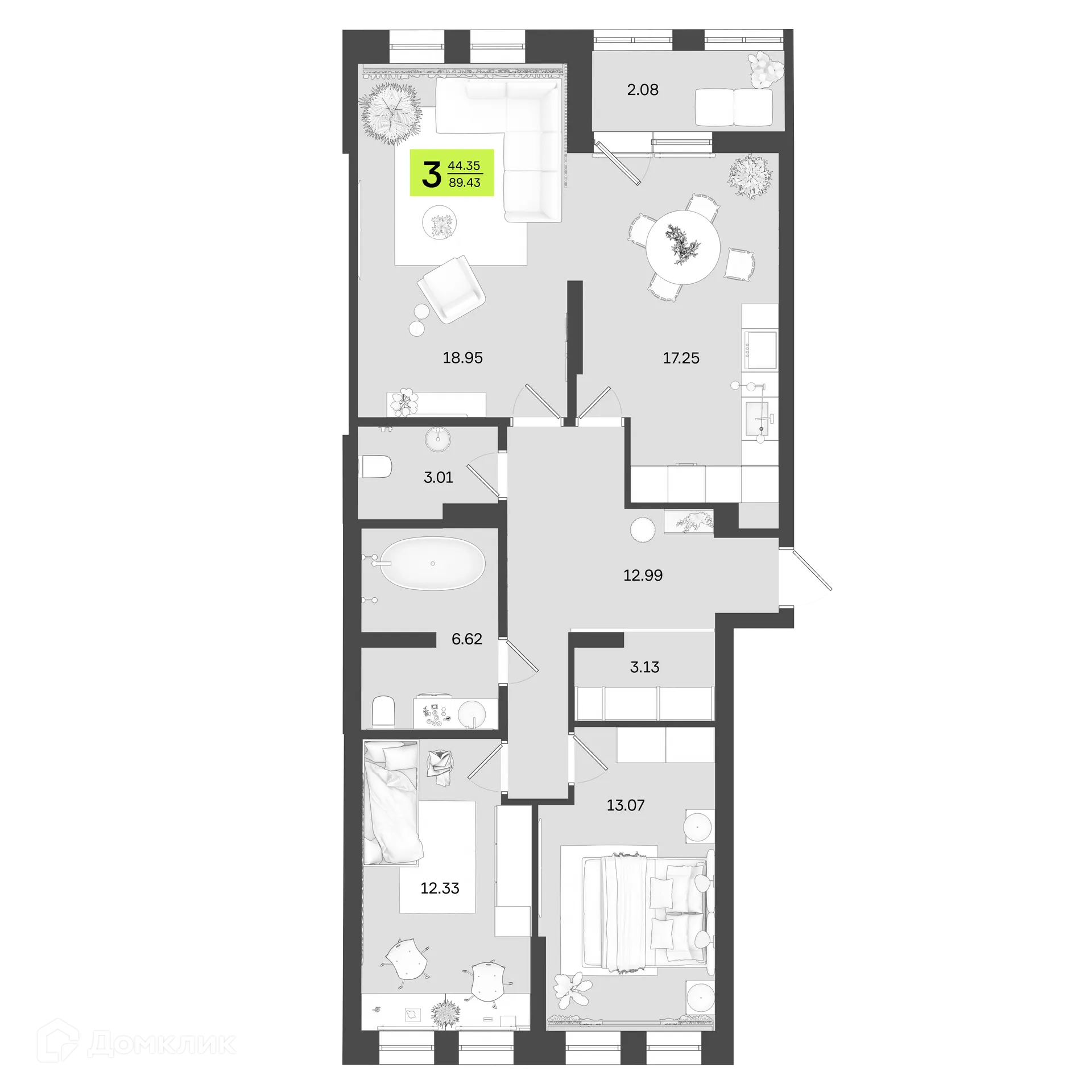 Фото квартиры в ЖК Новый Фамильный