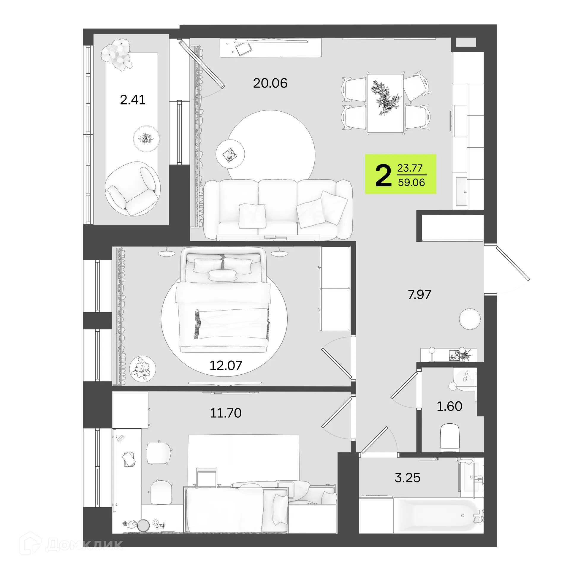 Фото квартиры в ЖК Новый Фамильный