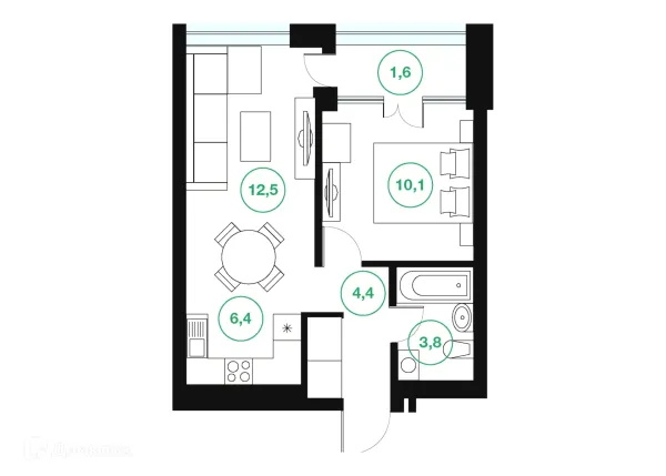 Квартира в ЖК "Greenwich" (Гринвич)