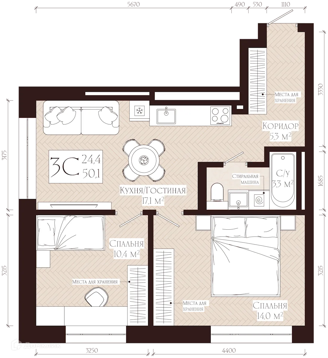 Фото квартиры в ЖК Никольская collection (колекшн)