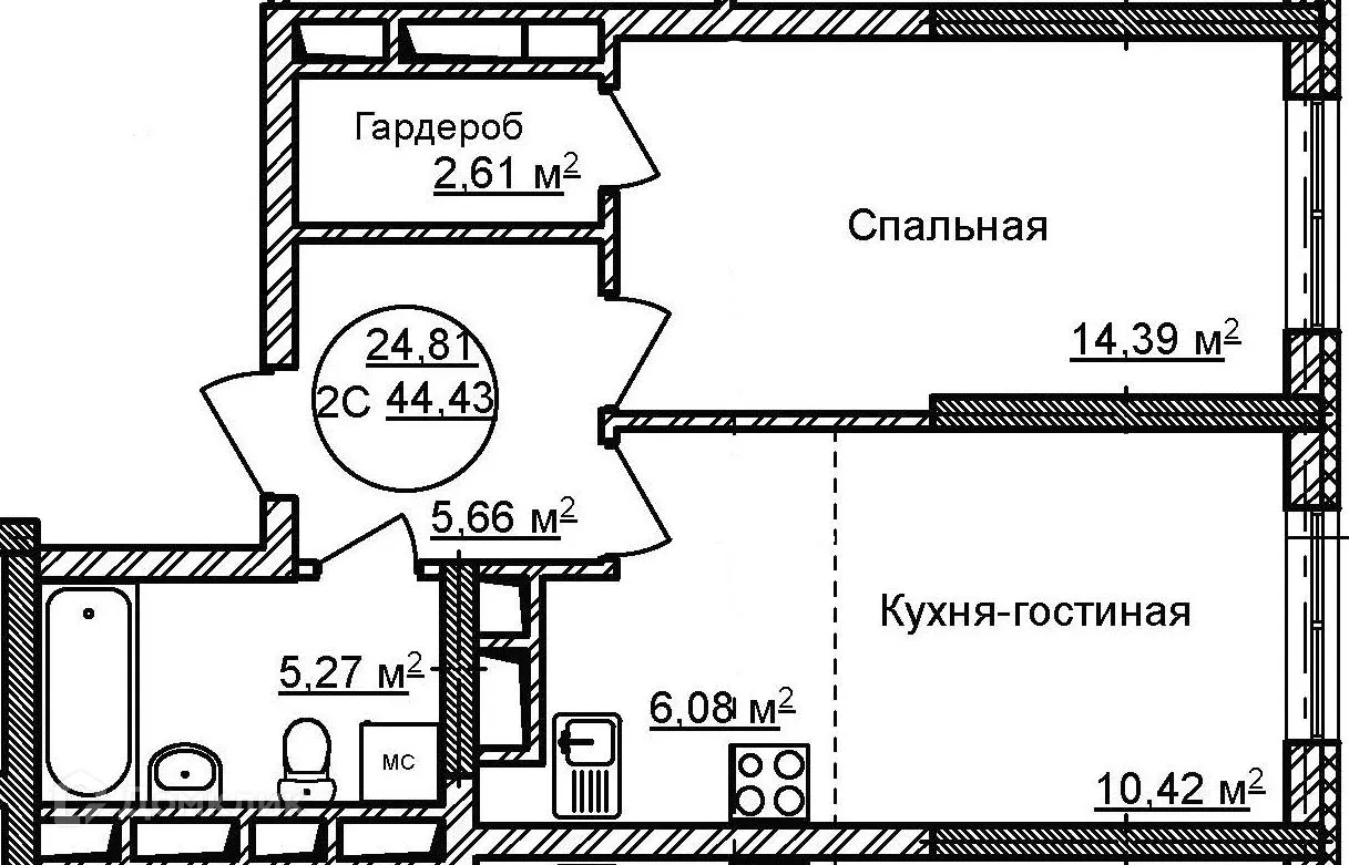 Фото квартиры в ЖК Некрасовский