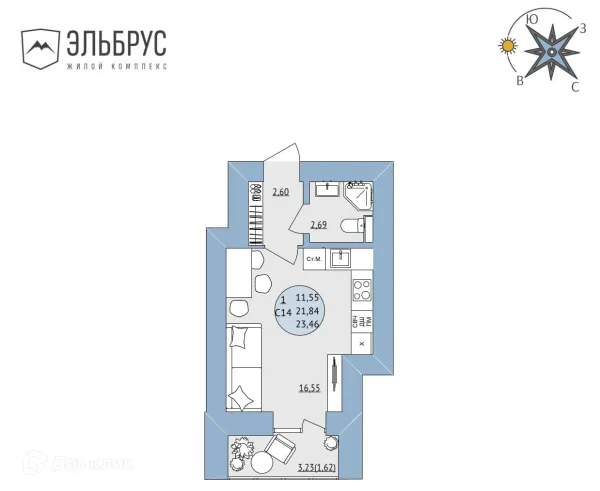 Квартира в ЖК Эльбрус