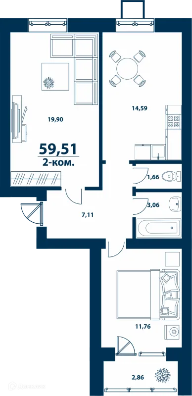 Квартира в ЖК Город Природы