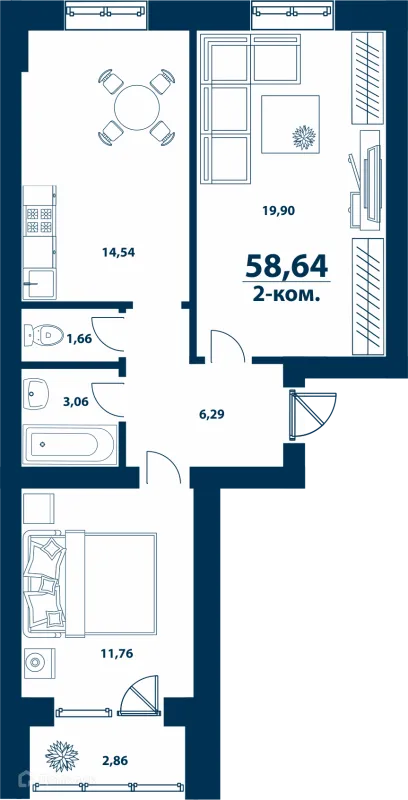 Квартира в ЖК Город Природы