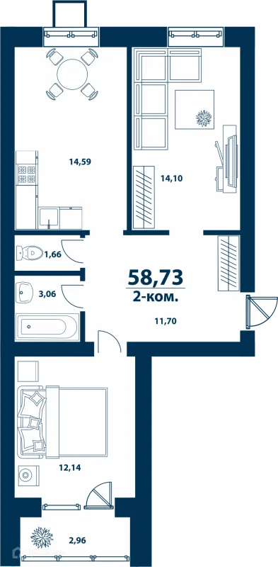 Квартира в ЖК Город Природы