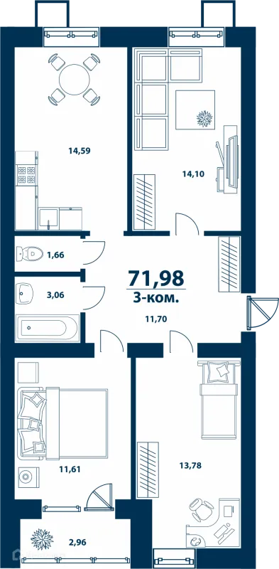 Квартира в ЖК Город Природы