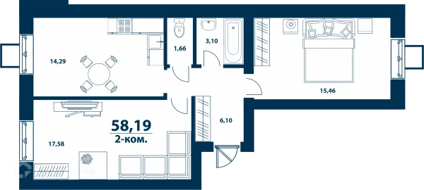 Квартира в ЖК Город Природы