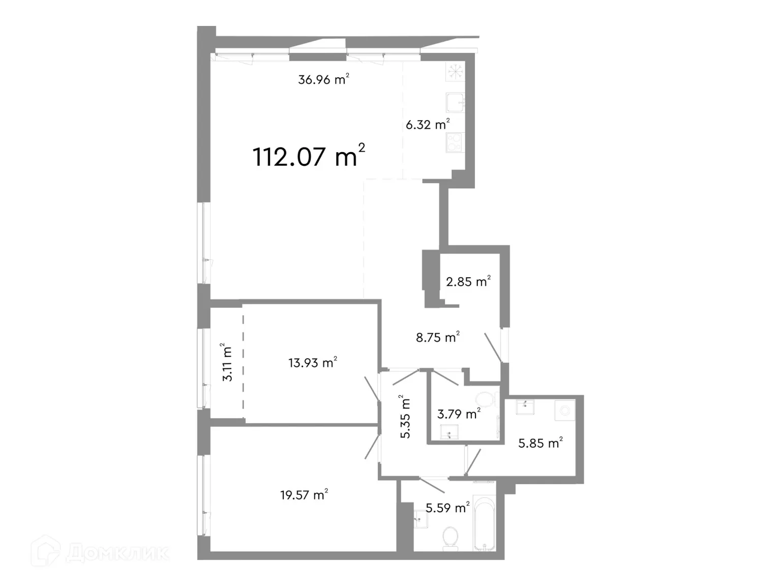 Фото квартиры в ЖК НИКС Про на Лесопарковой