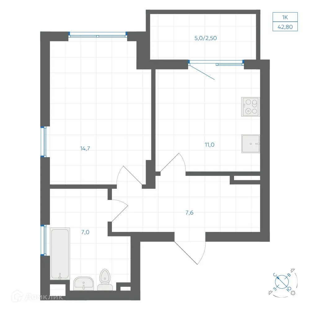 Фото квартиры в ЖК Квартал "Клевер"