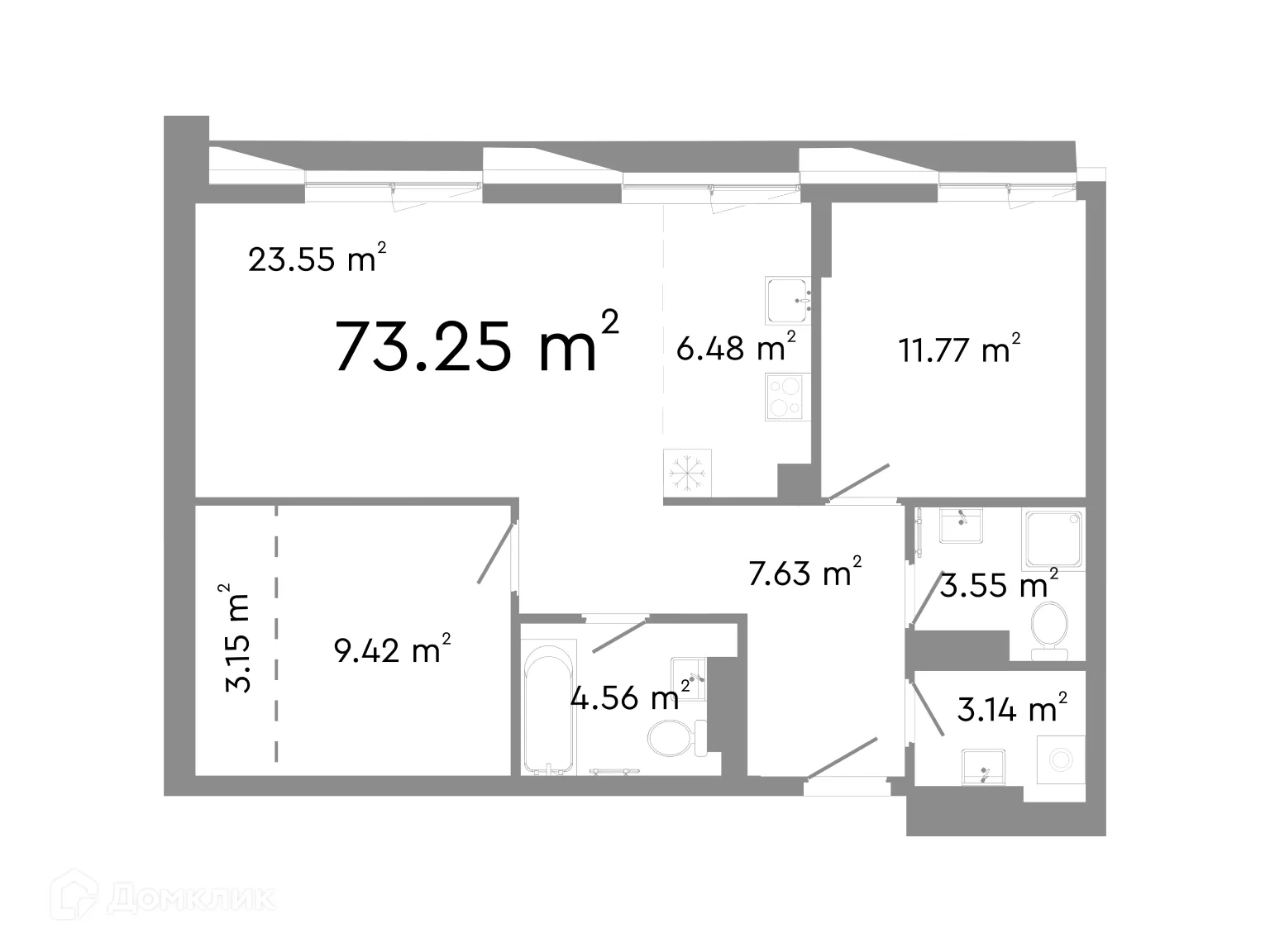 Фото квартиры в ЖК НИКС Про на Лесопарковой