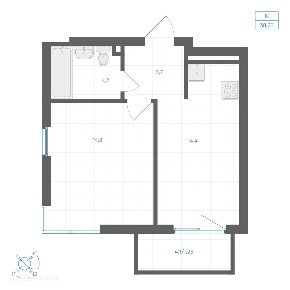 Фото квартиры в ЖК Квартал "Клевер"