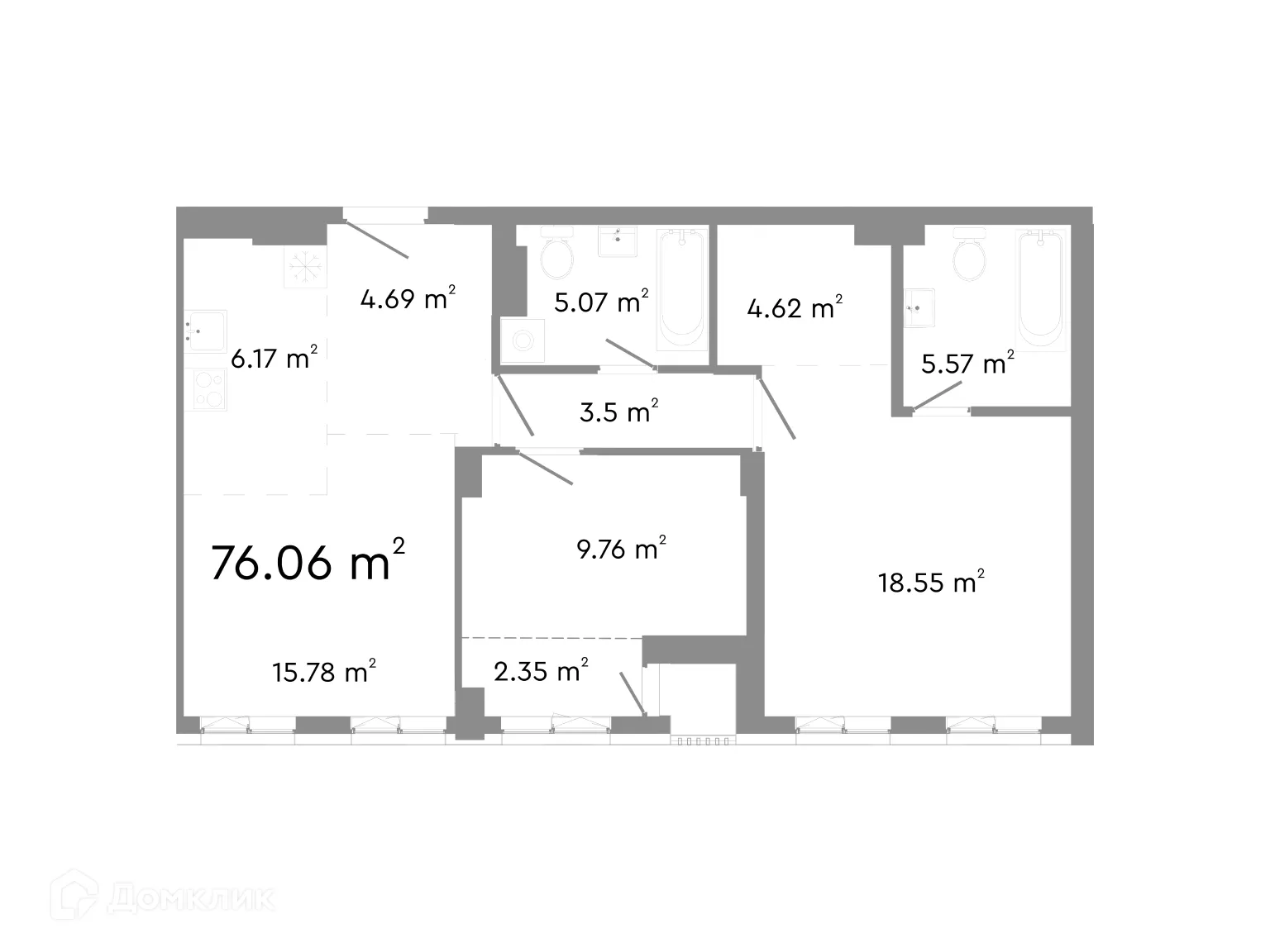 Фото квартиры в ЖК НИКС Про на Лесопарковой