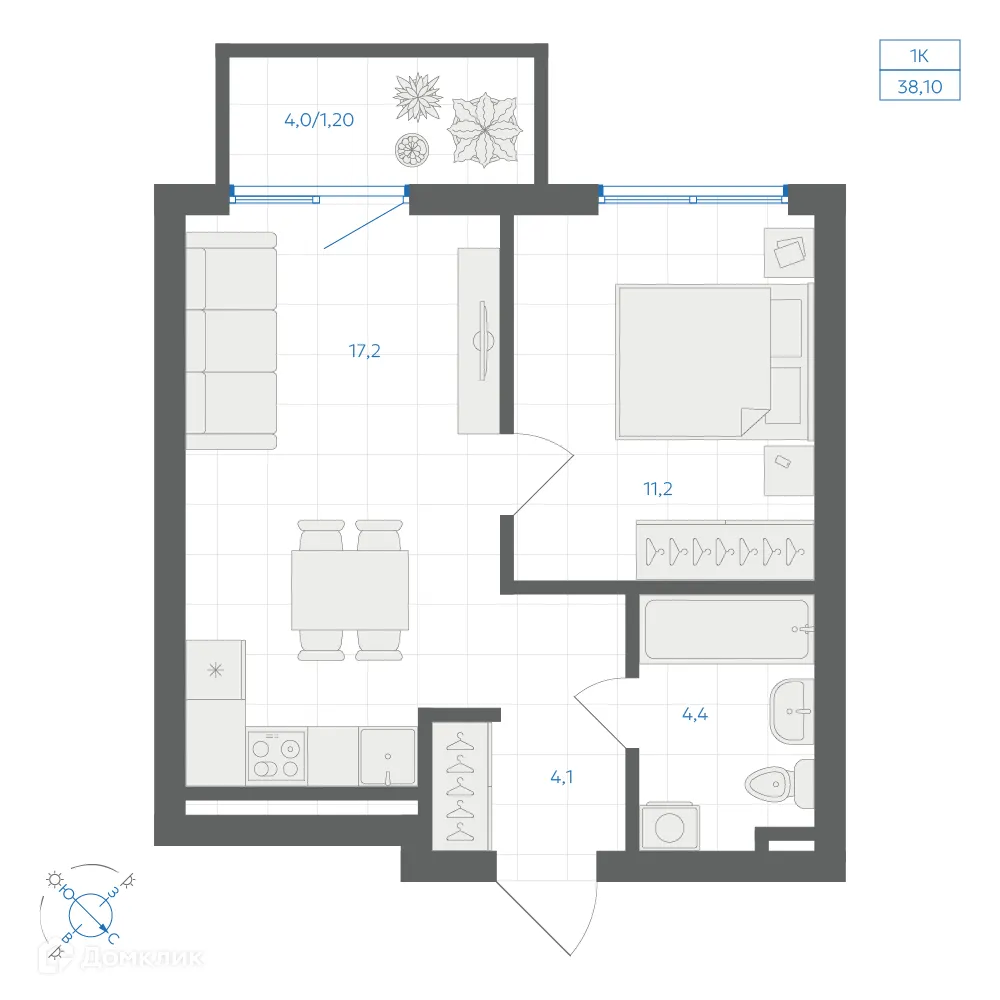 Фото квартиры в ЖК Квартал "Клевер"