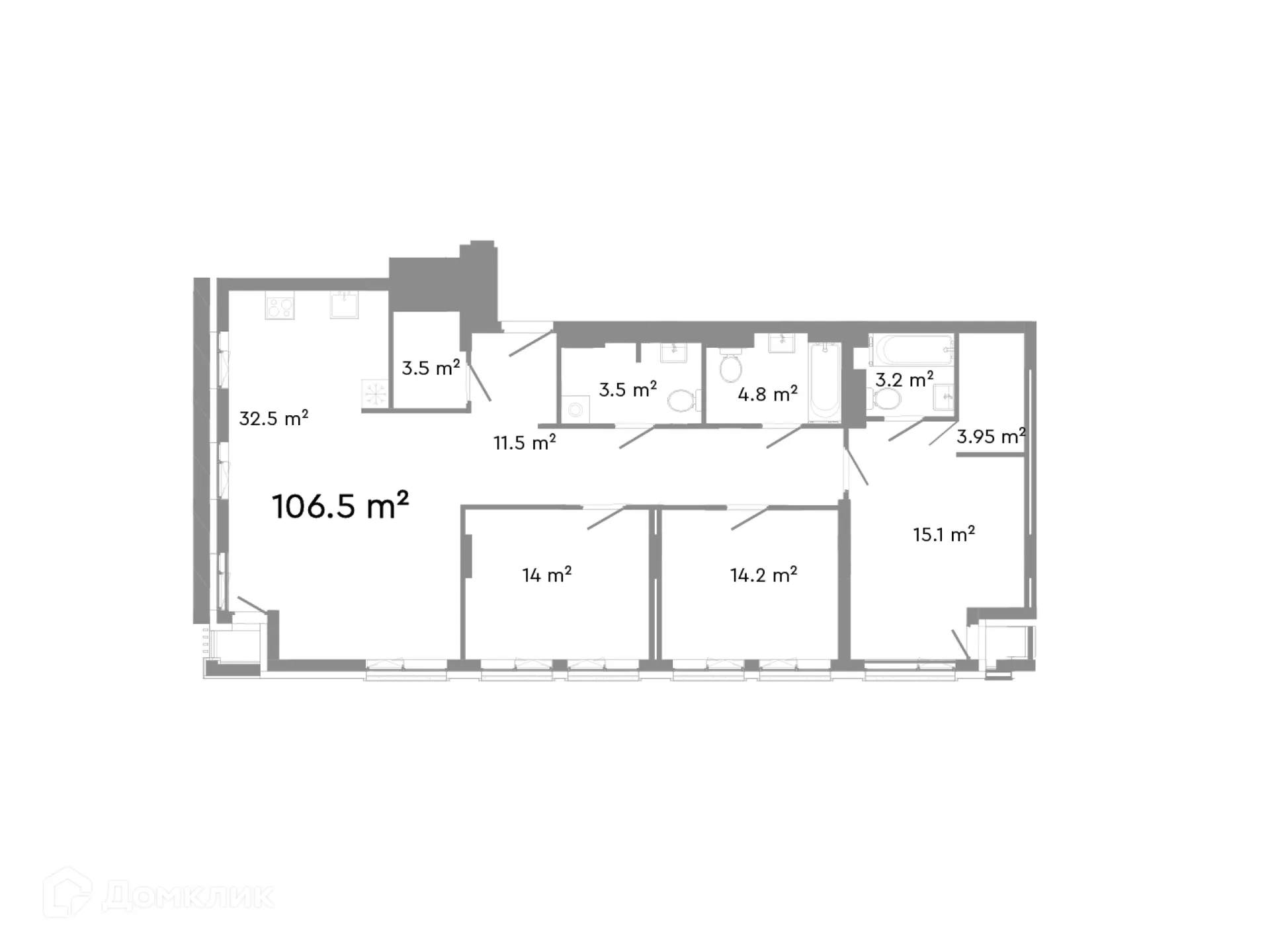Фото квартиры в ЖК НИКС Про на Лесопарковой