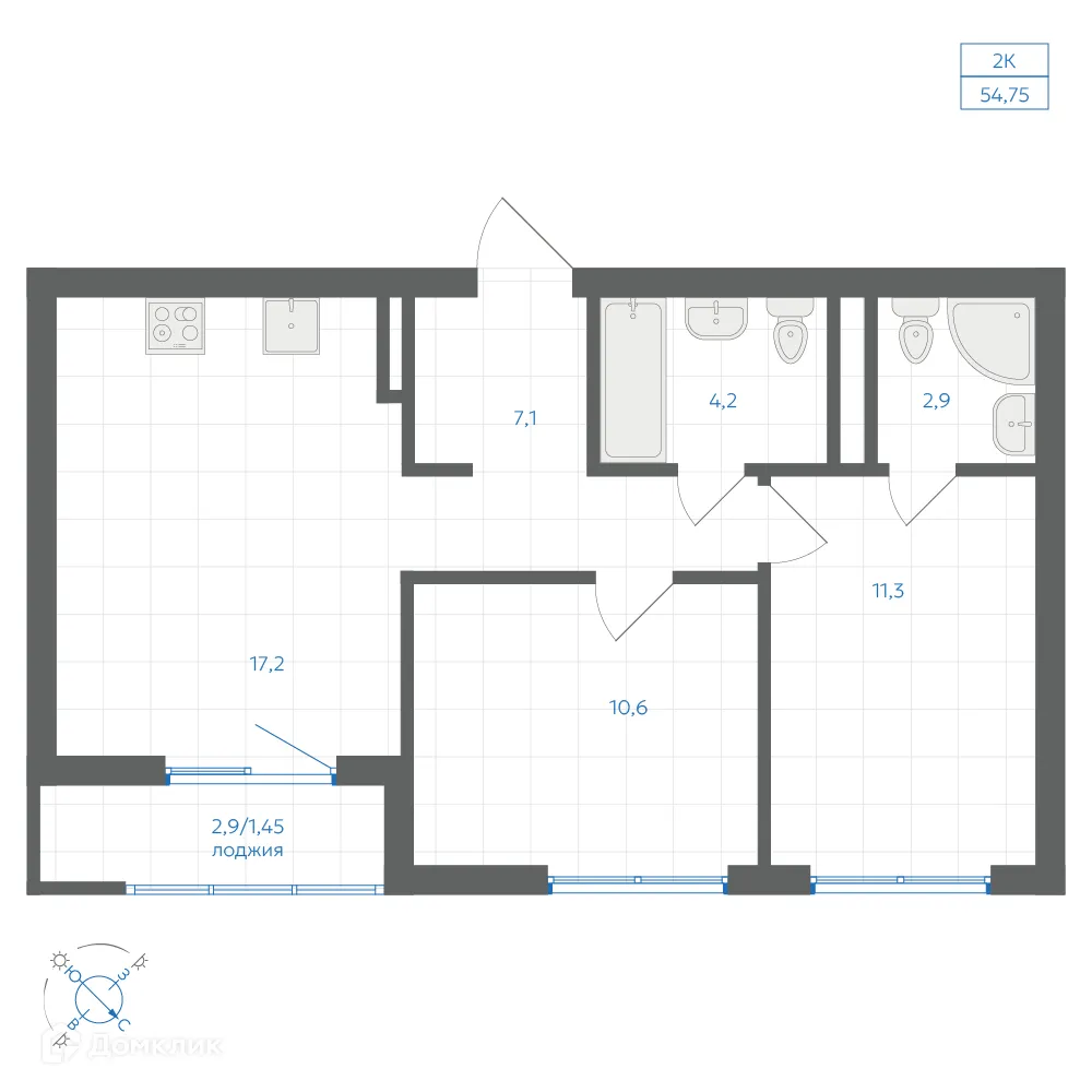 Фото квартиры в ЖК Квартал "Клевер"