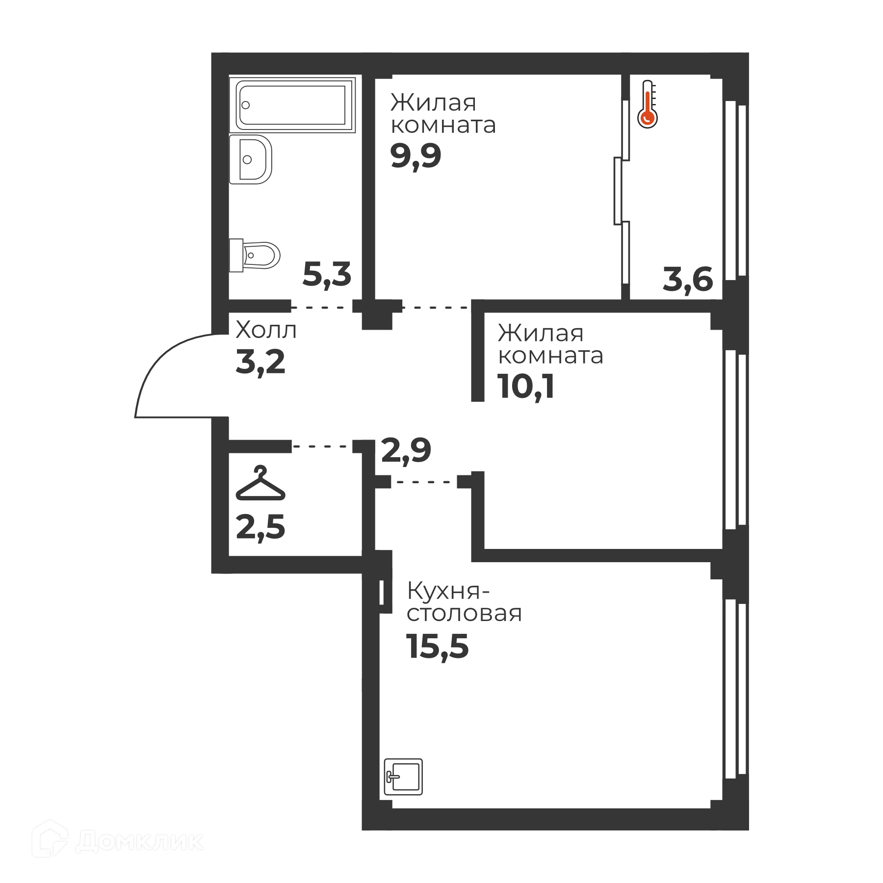 Фото квартиры в ЖК Голос Кашириных