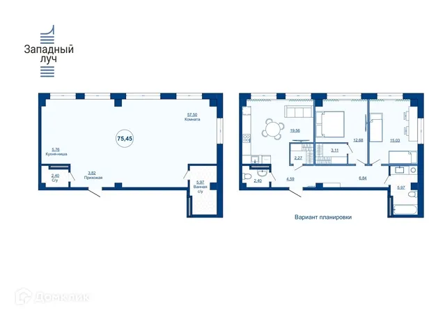 Фото квартиры в ЖК Западный Луч