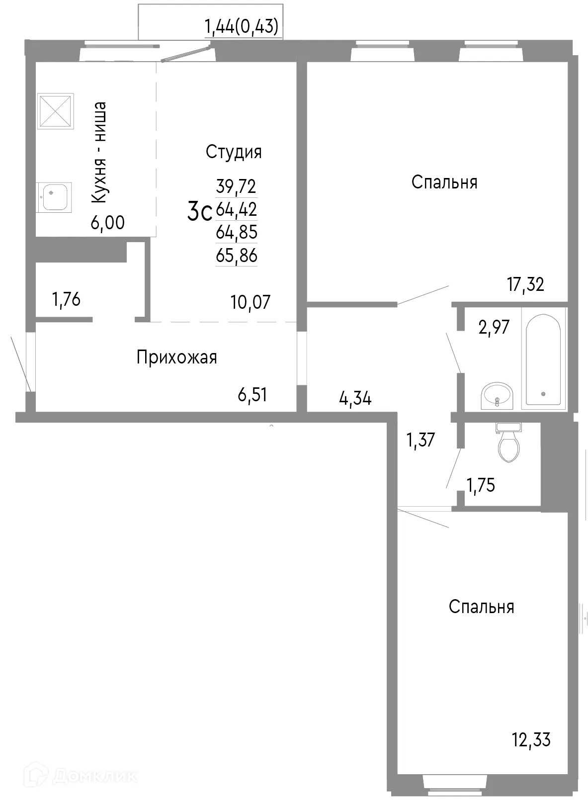 Фото квартиры в ЖК НИКС ЛАЙН на Блюхера