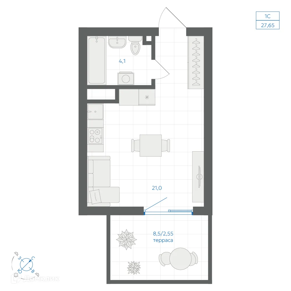 Фото квартиры в ЖК Квартал "Клевер"