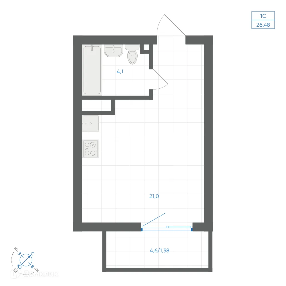 Фото квартиры в ЖК Квартал "Клевер"