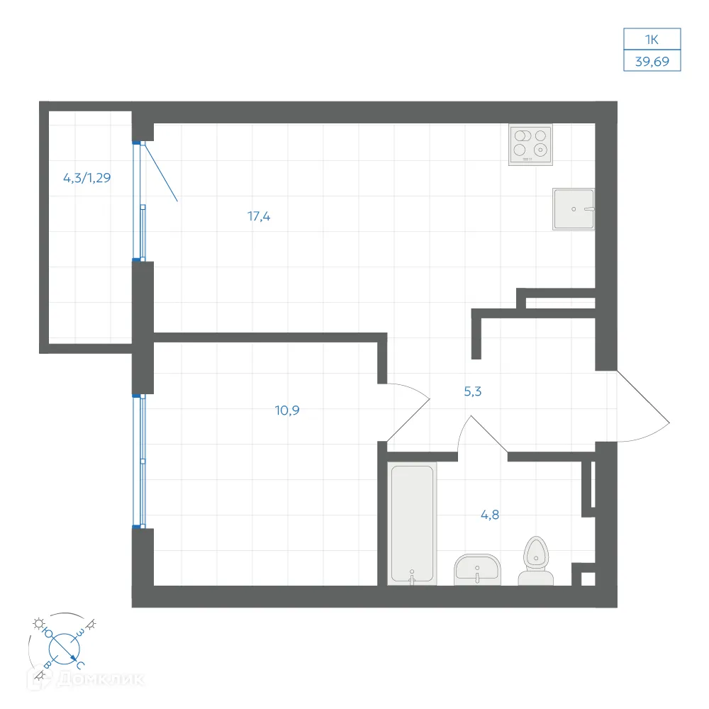 Фото квартиры в ЖК Квартал "Клевер"