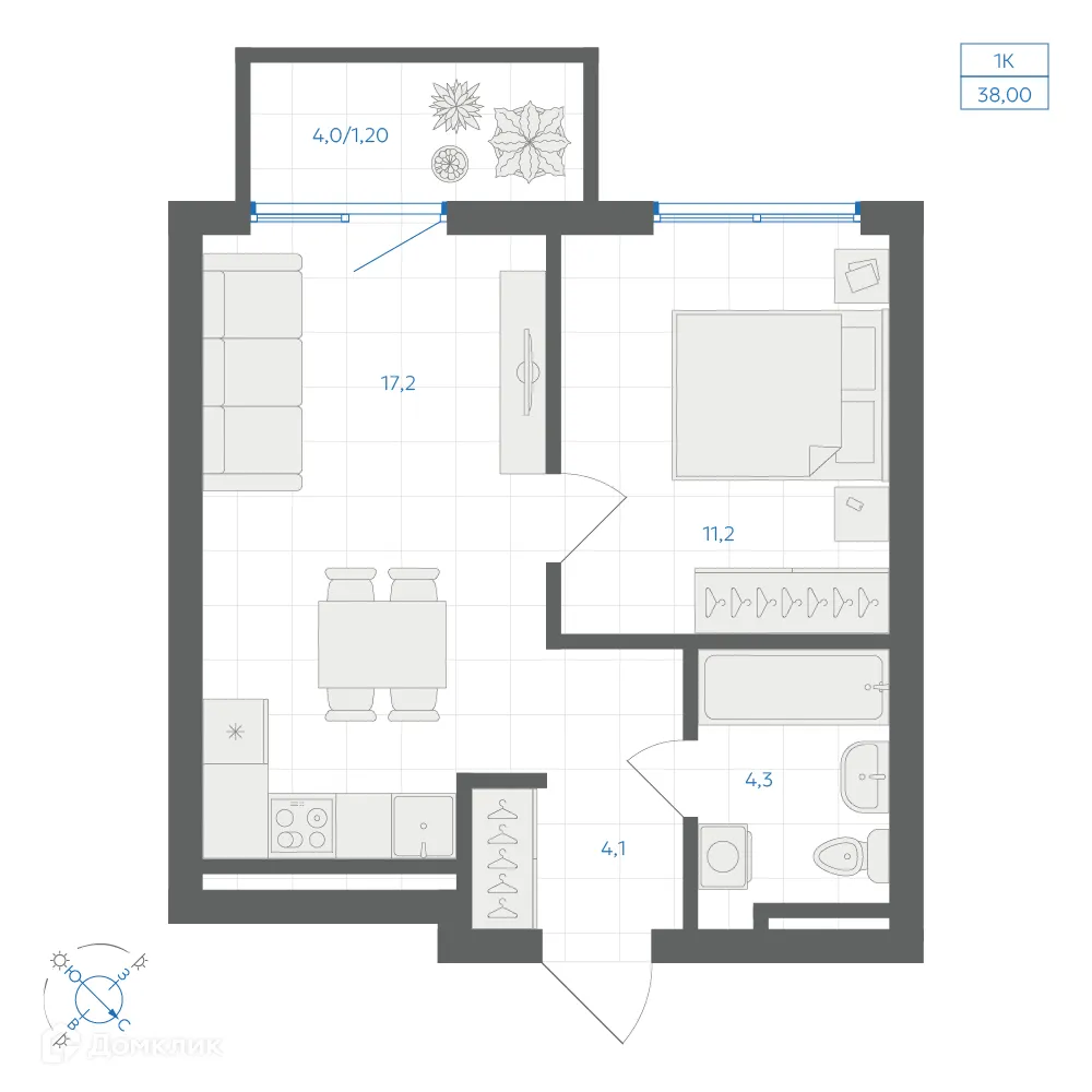 Фото квартиры в ЖК Квартал "Клевер"