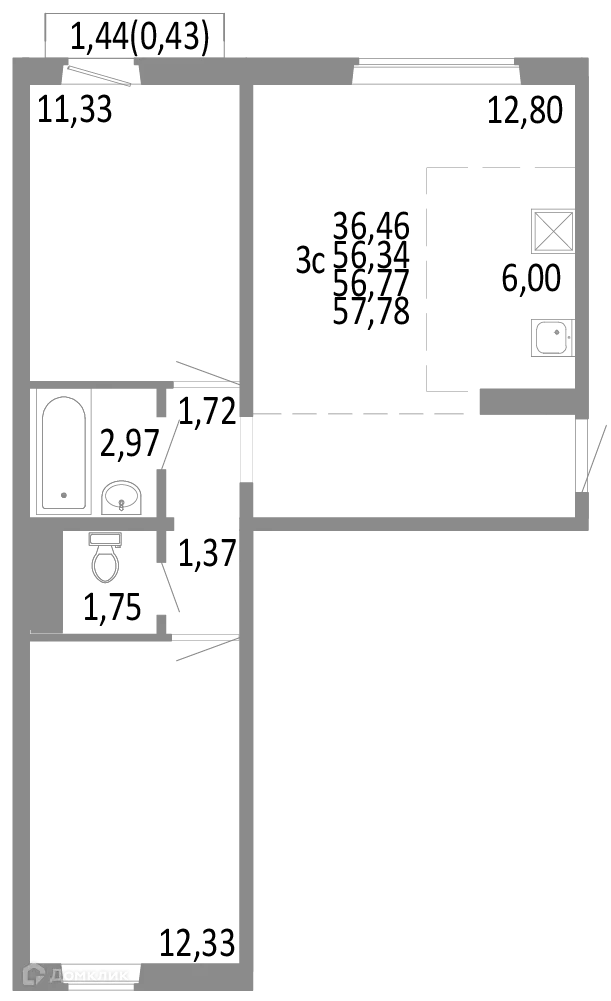 Фото квартиры в ЖК НИКС ЛАЙН на Блюхера