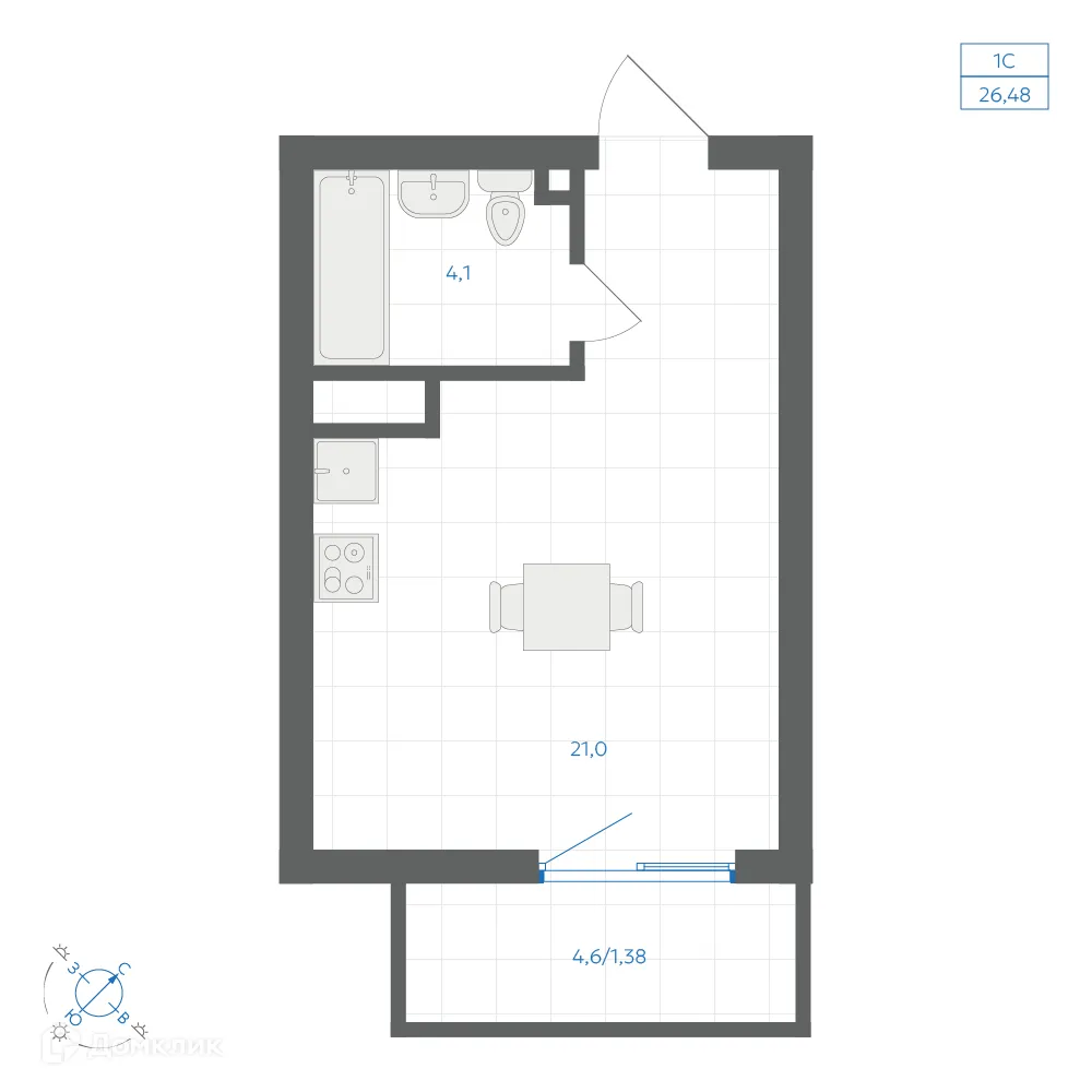Фото квартиры в ЖК Квартал "Клевер"