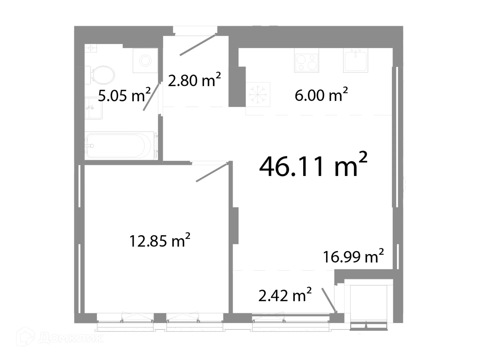 Фото квартиры в ЖК НИКС Про на Лесопарковой