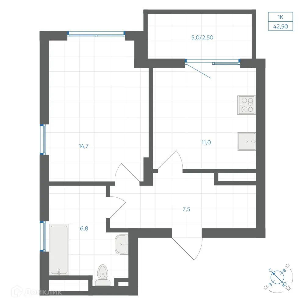 Фото квартиры в ЖК Квартал "Клевер"