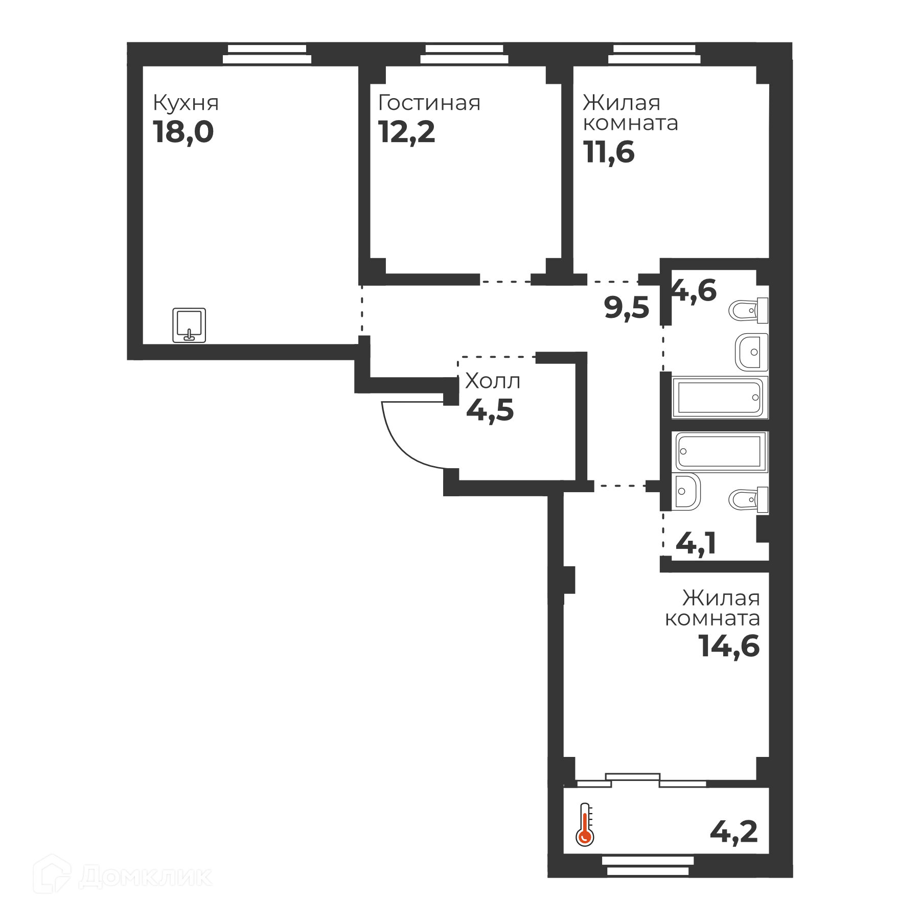 Фото квартиры в ЖК Голос Кашириных