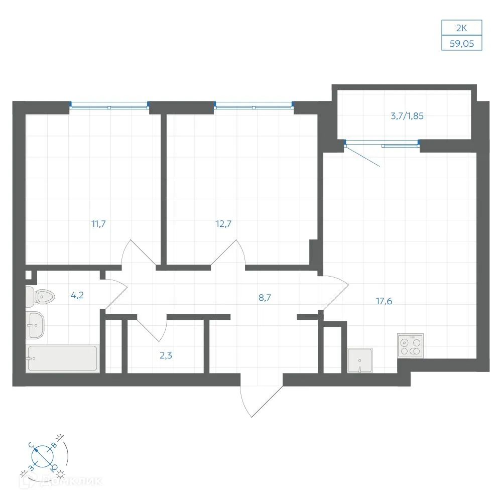 Фото квартиры в ЖК Квартал "Клевер"