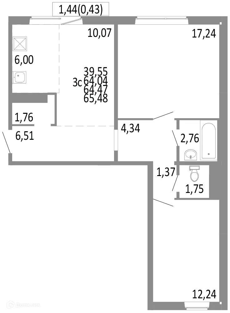 Фото квартиры в ЖК НИКС ЛАЙН на Блюхера