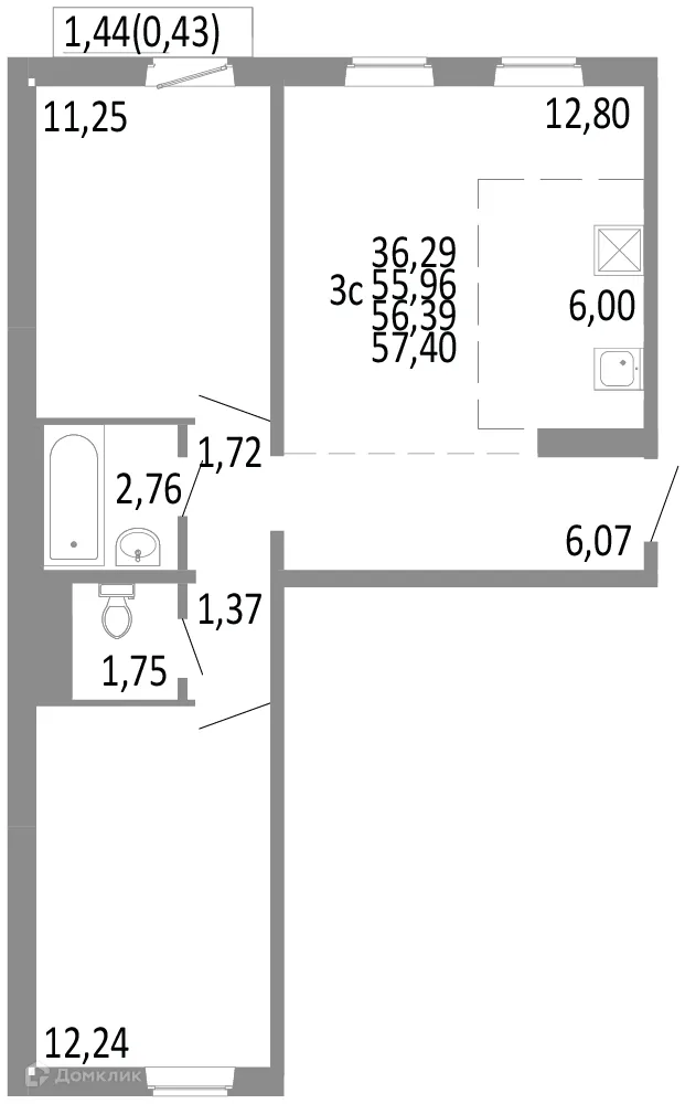 Фото квартиры в ЖК НИКС ЛАЙН на Блюхера