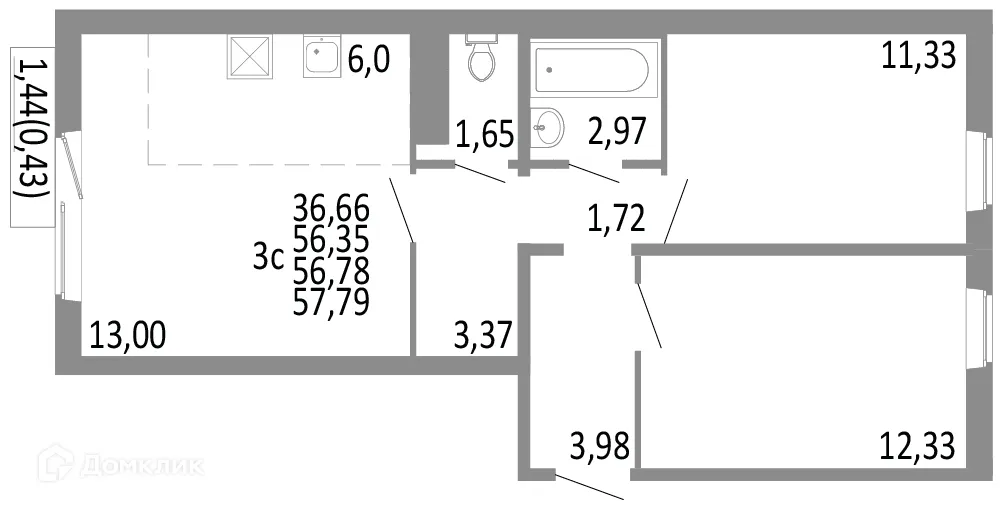 Фото квартиры в ЖК НИКС ЛАЙН на Блюхера