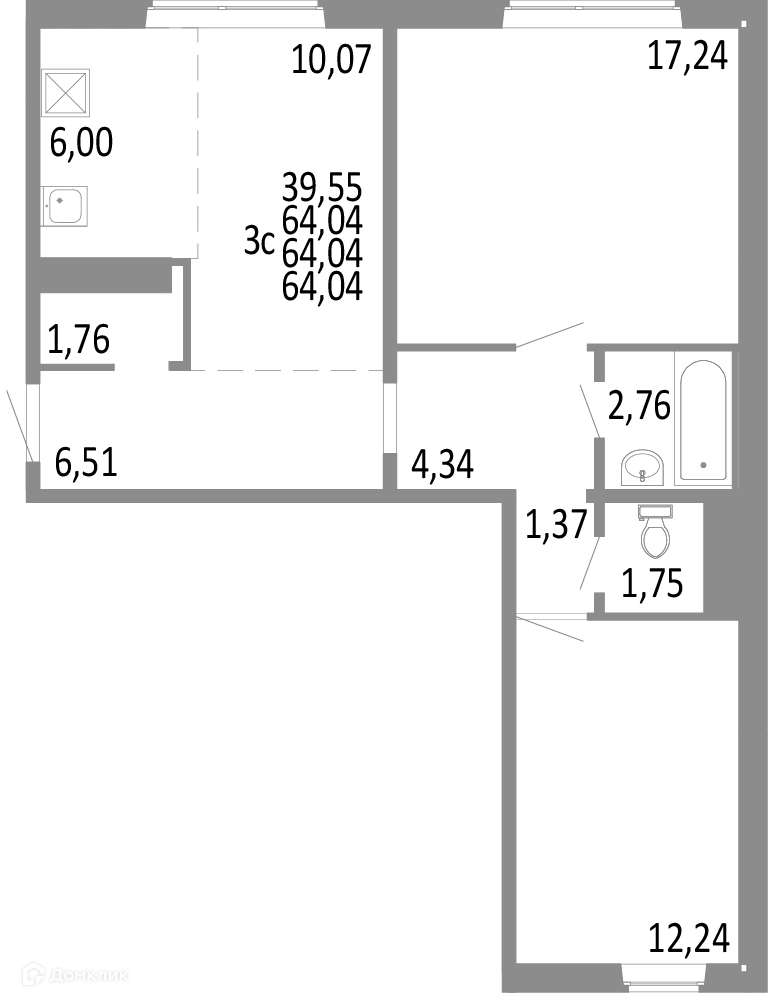 Фото квартиры в ЖК НИКС ЛАЙН на Блюхера