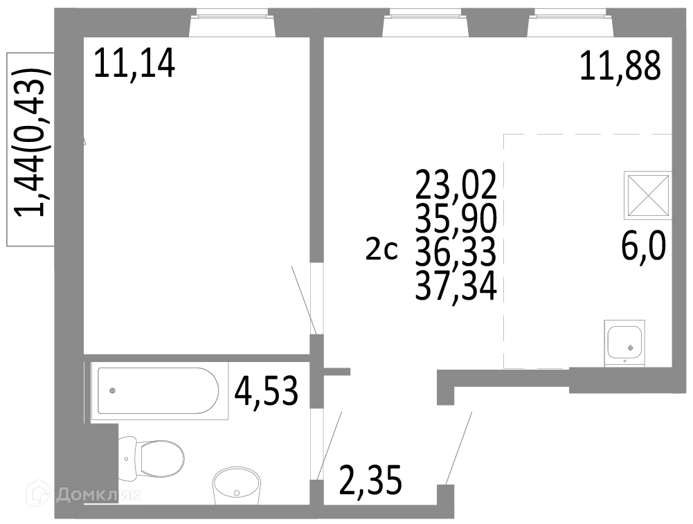 Фото квартиры в ЖК НИКС ЛАЙН на Блюхера