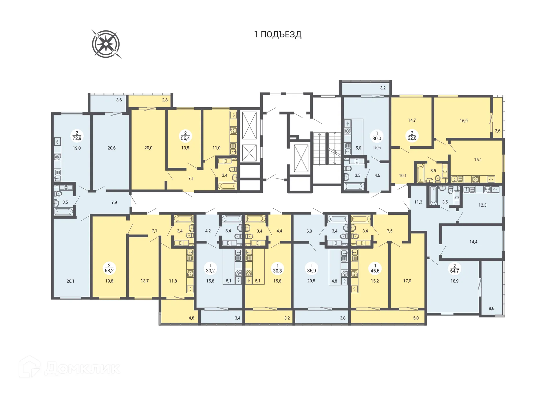 Фото квартиры в ЖК "АКАДЕМ Riverside (АКАДЕМ Риверсайд)"