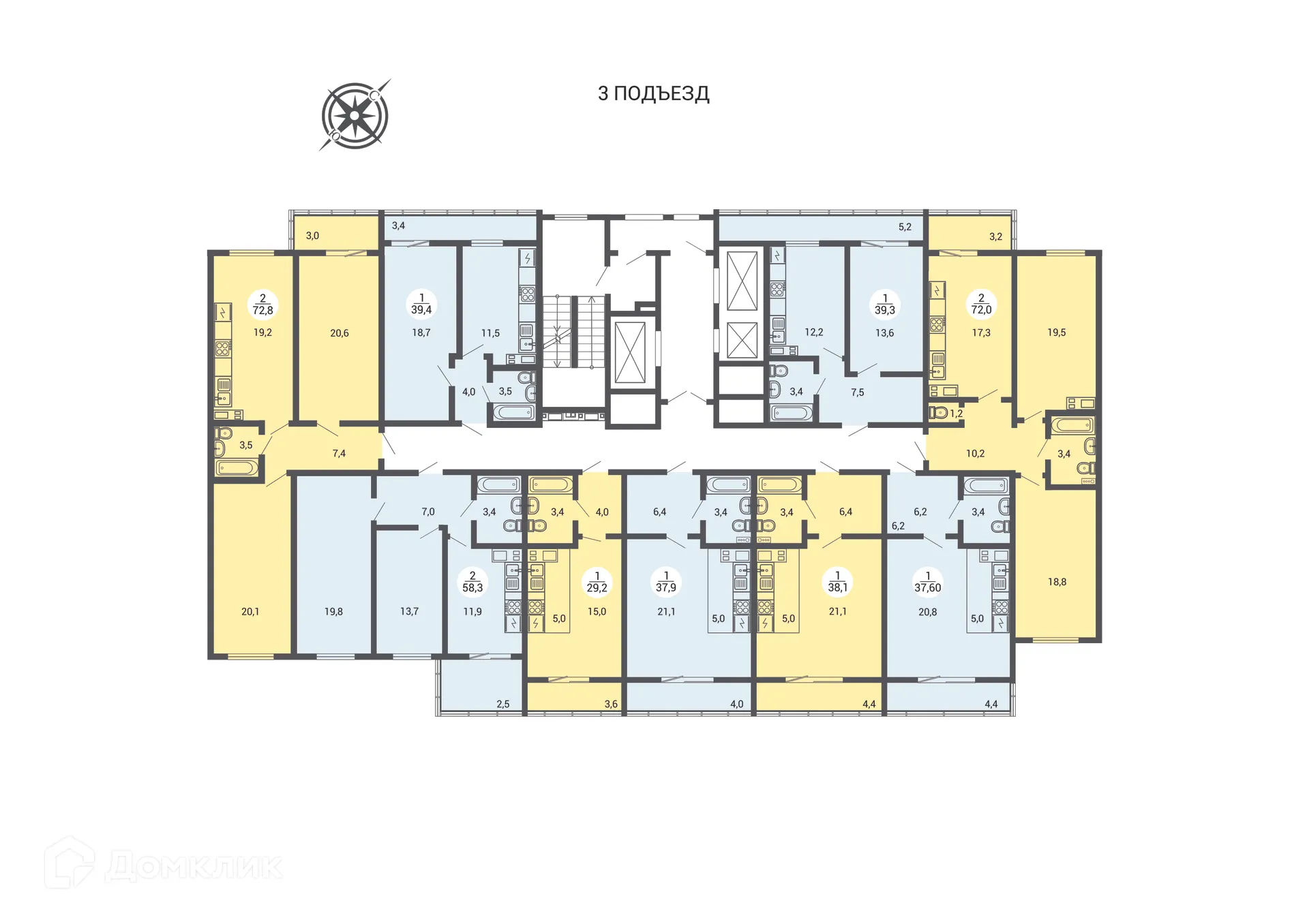 Фото квартиры в ЖК "АКАДЕМ Riverside (АКАДЕМ Риверсайд)"