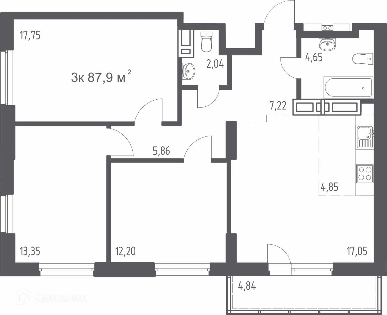 Фото квартиры в ЖК "ВИДНЫЙ"