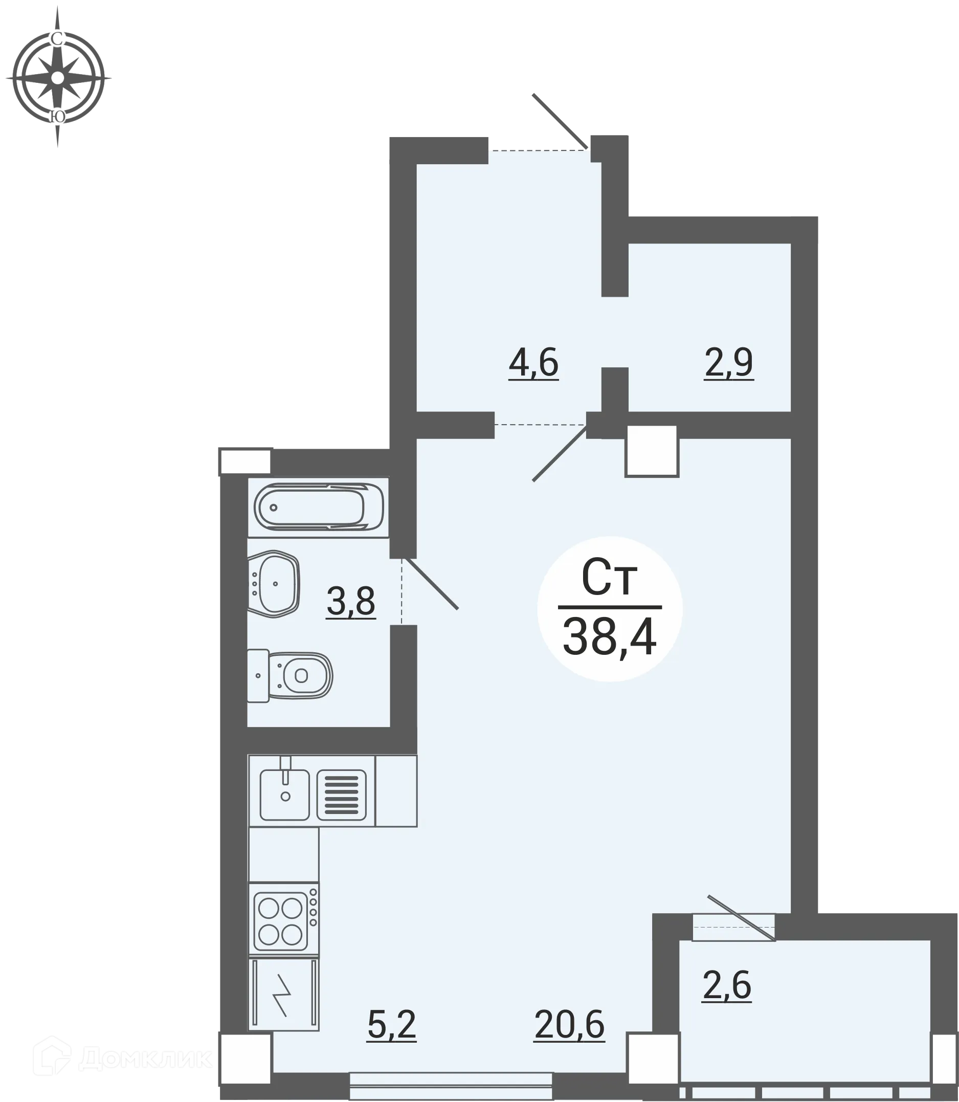 Фото квартиры в ЖК Дом по ул. Братьев Кашириных