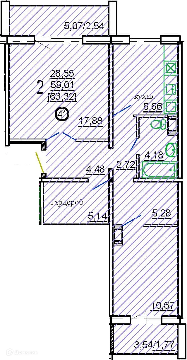 Фото квартиры в ЖК по ул. Кулибина