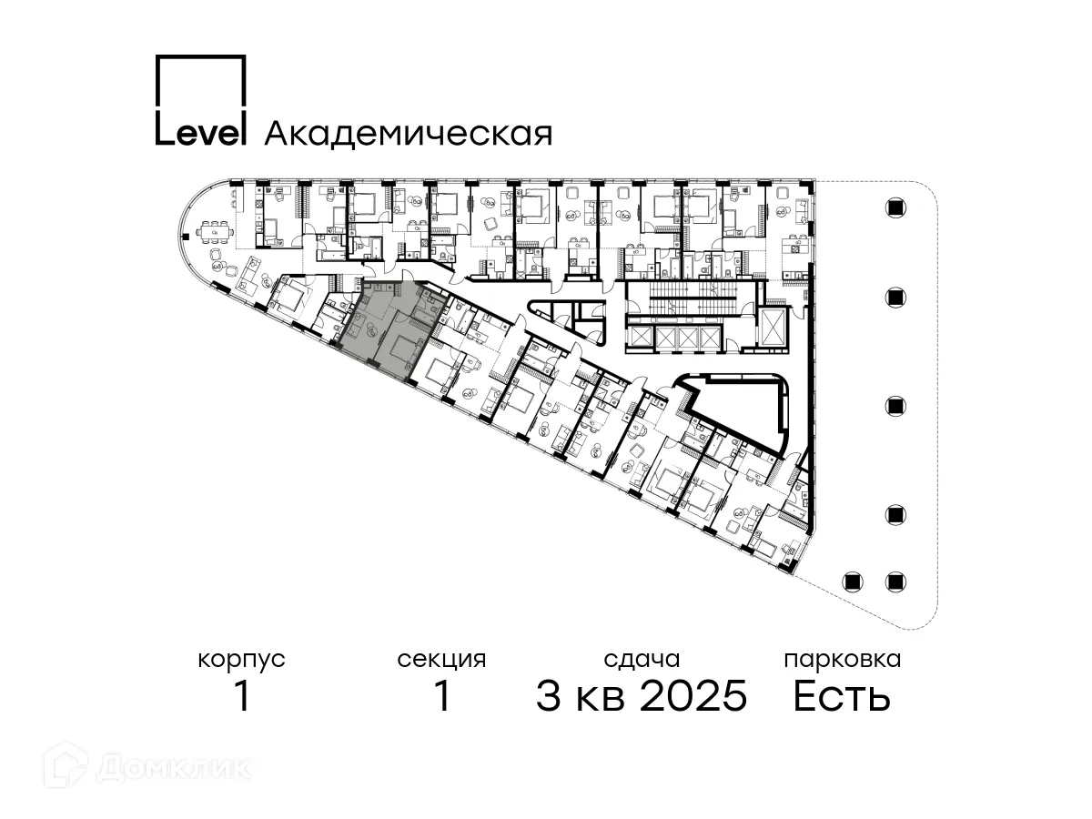 Фото квартиры в ЖК Level Академическая (Левел Академическая)