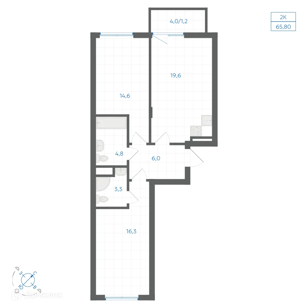 Фото квартиры в ЖК Квартал "Клевер"